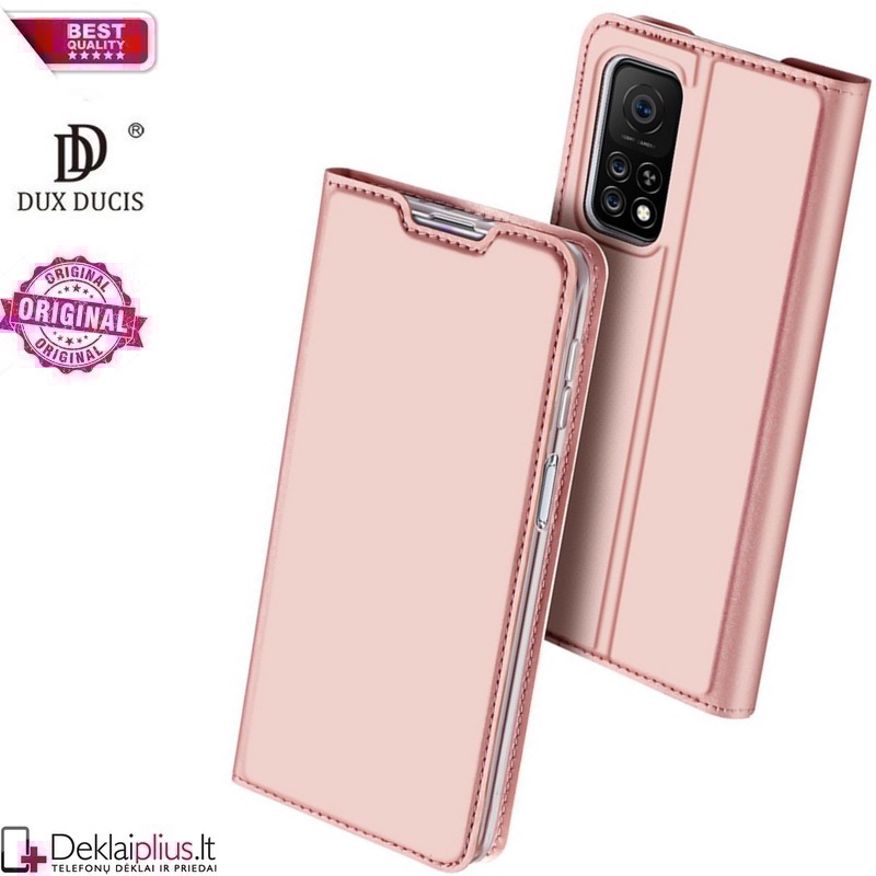 Dux Ducis dirbtinės odos atverčiamas dėklas - rausvas (telefonui Xiaomi Mi 10T/10T Pro) Dux Ducis dirbtinės odos atverčiamas dėklas - rausvas (telefonui Xiaomi Mi 10T/10T Pro)